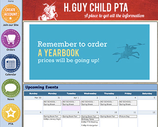 H. Guy Child PTA website screenshot